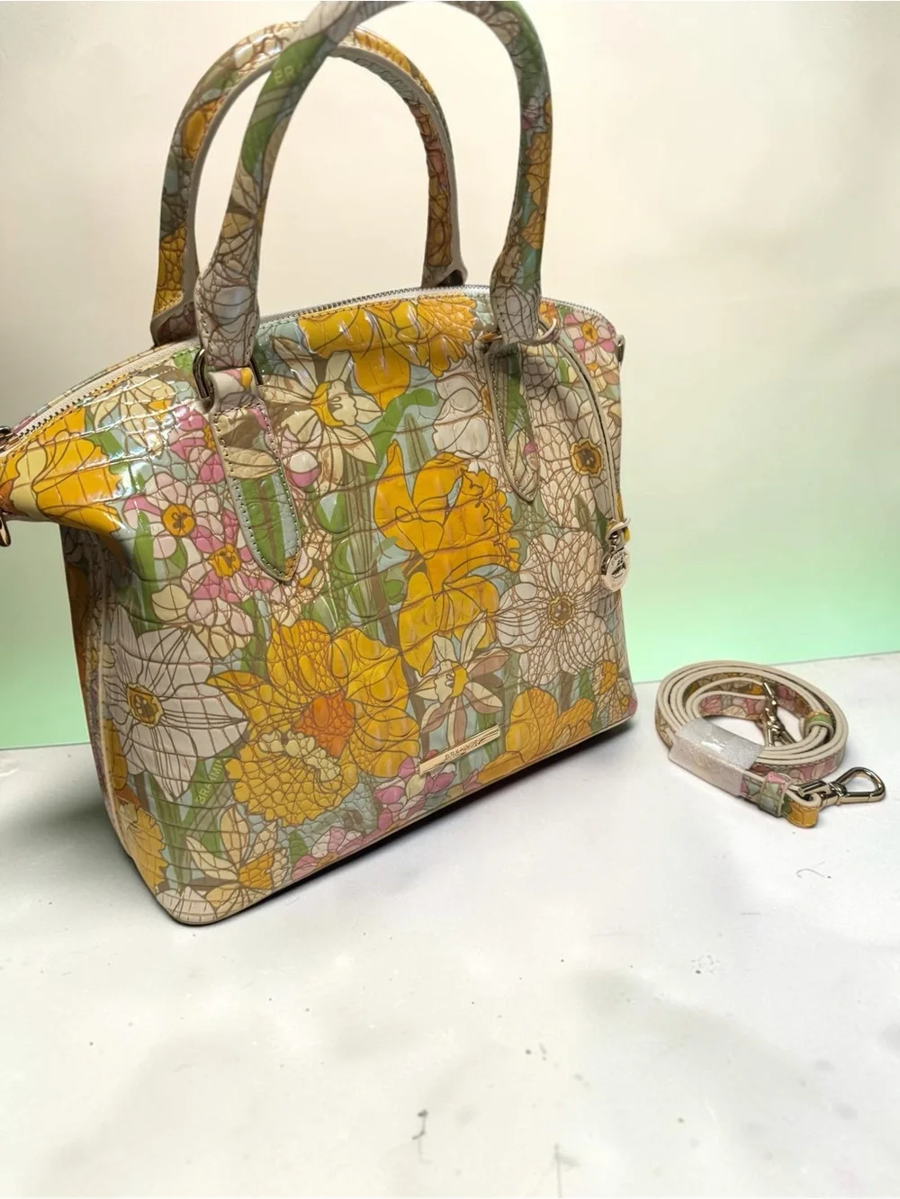 Brahmin Duxbury Satchel in Daffodil Melbourne. NWT LIMITED EDITION